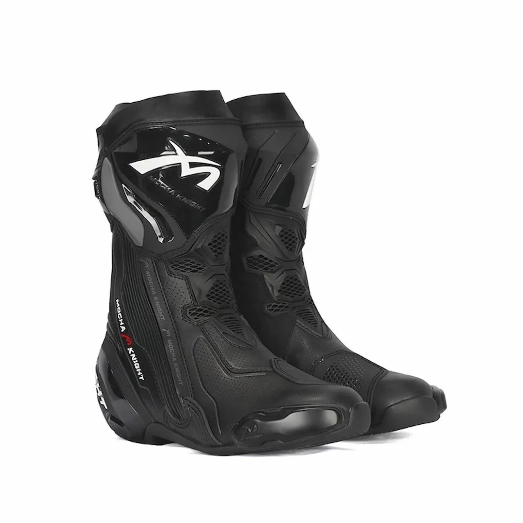 Allgoal Black Motorcycle Riding Boots