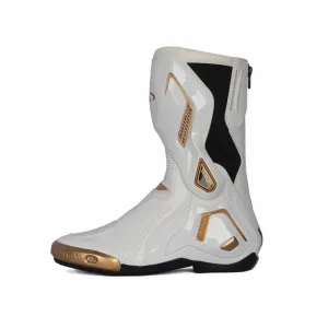 Allgoal Motorcycle Riding Boots White/Gold