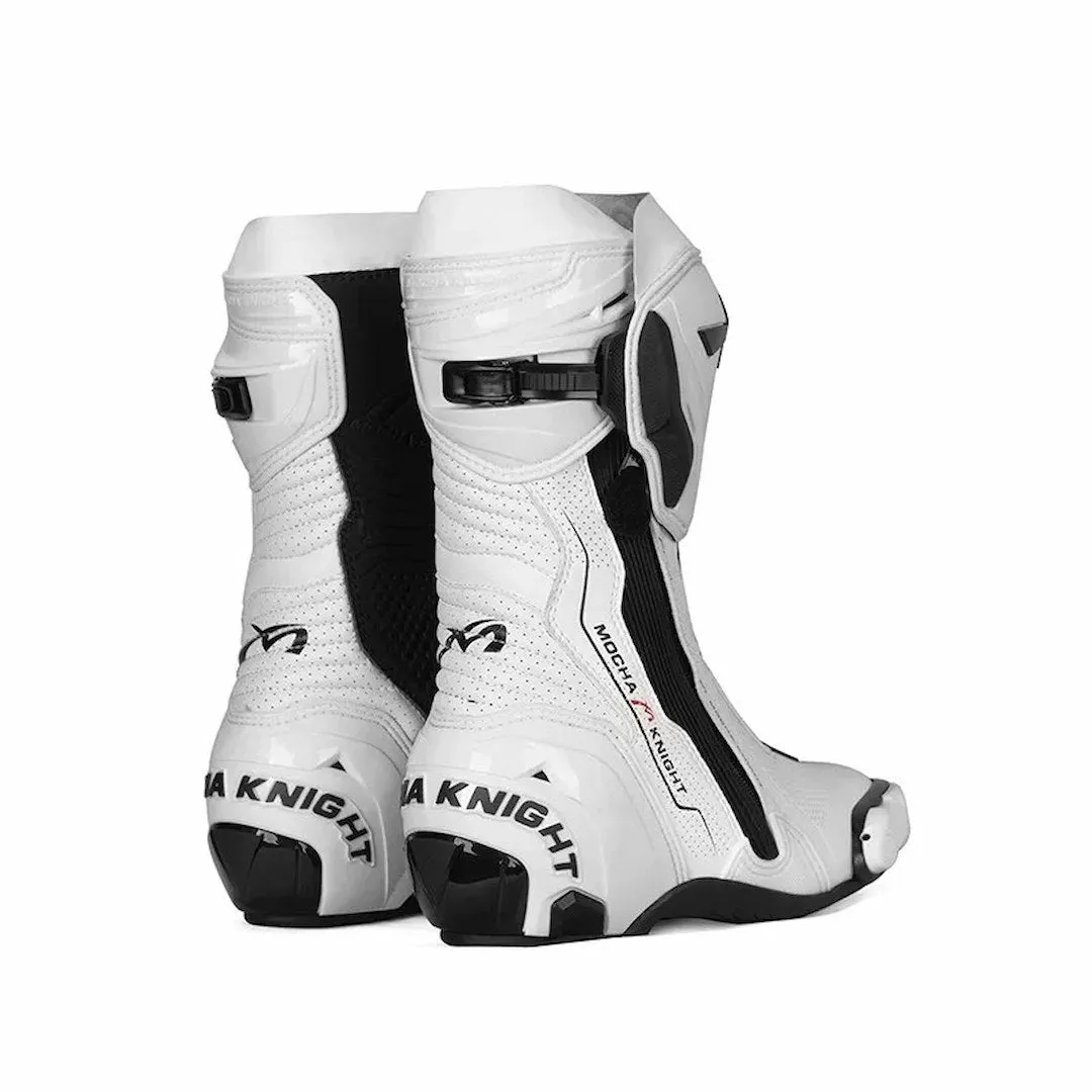 Allgoal White Motorcycle Riding Boots