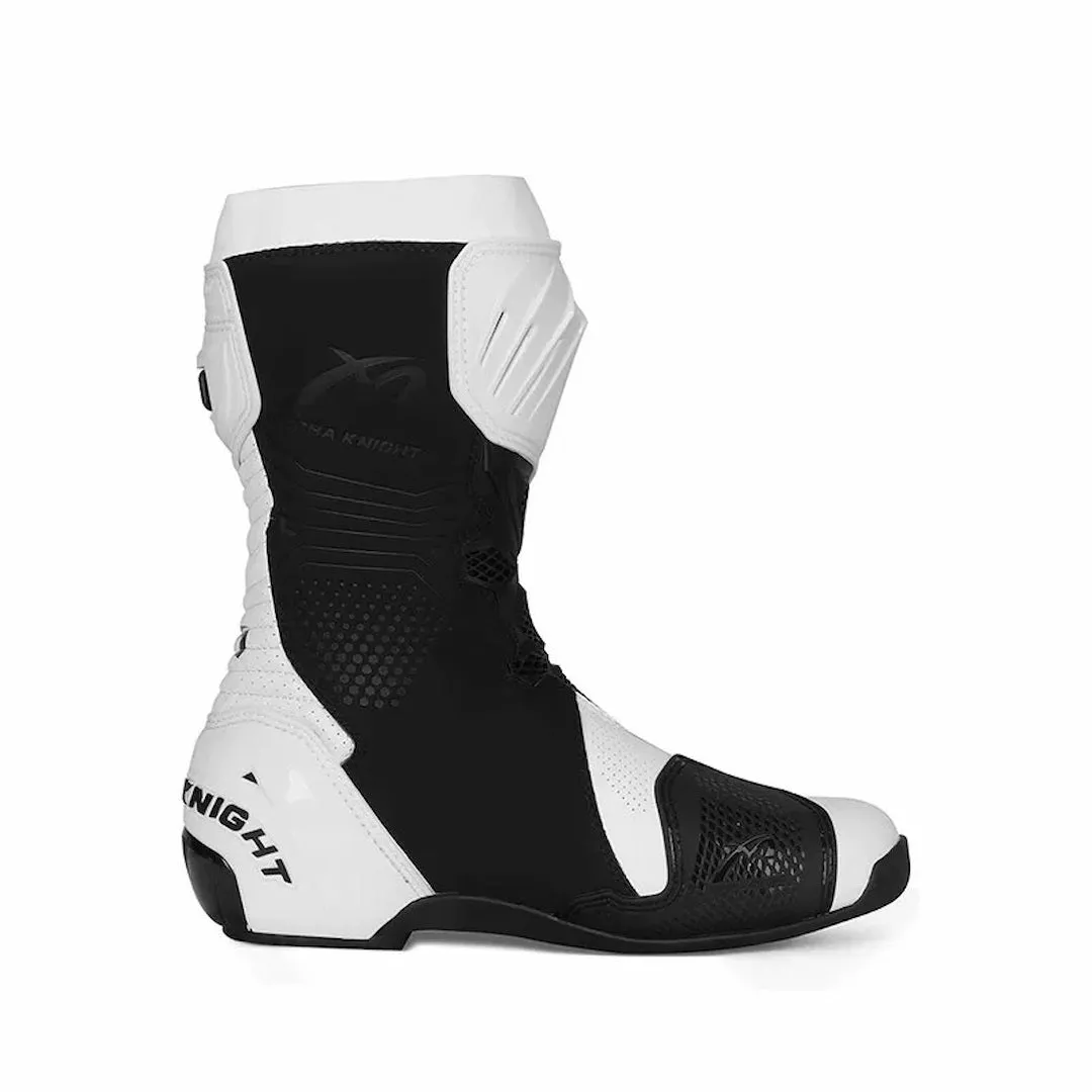 Allgoal White Motorcycle Riding Boots