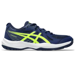 Asics Junior Upcourt 6 Indoor Court Shoes Blue Expanse Safety Yellow