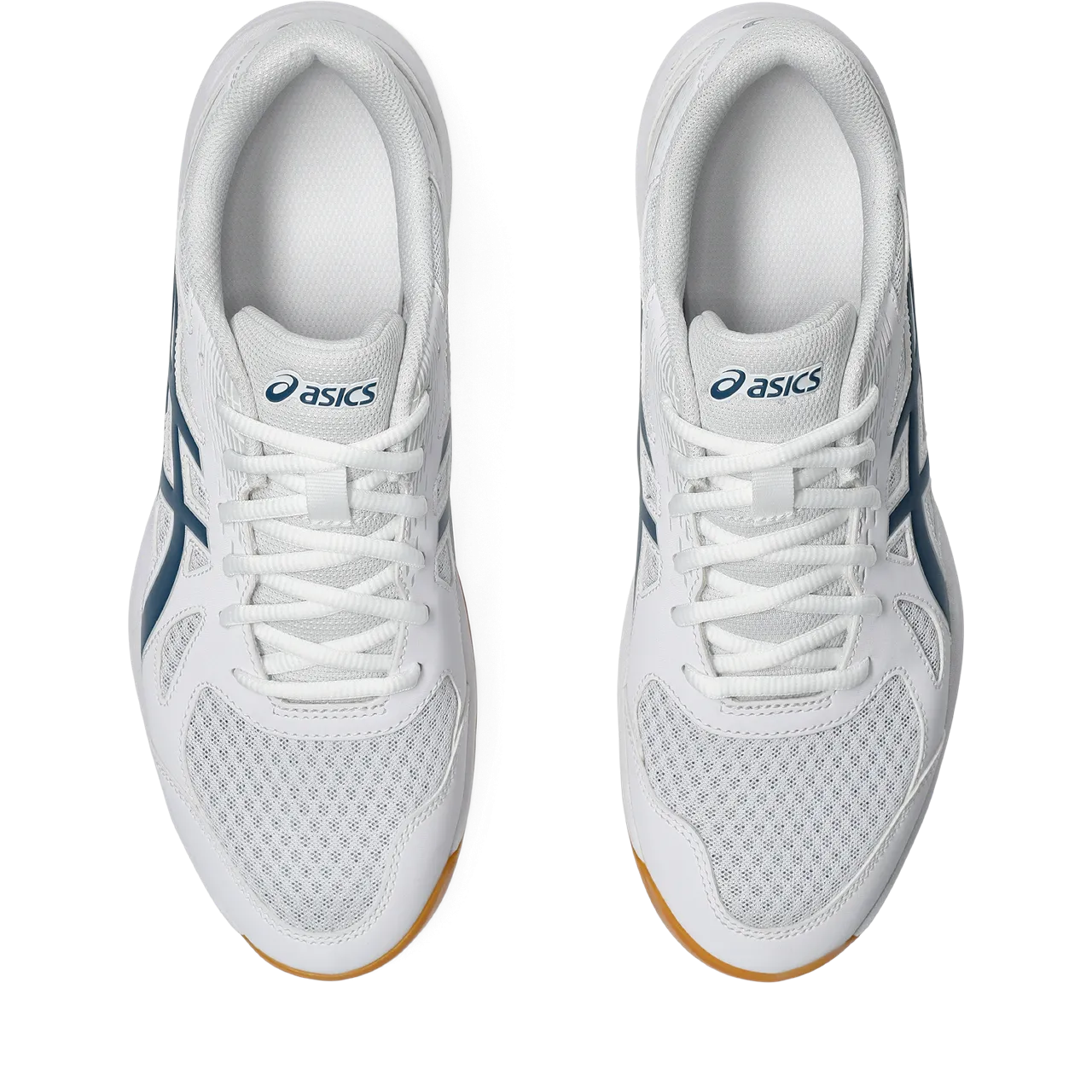 Asics Men's Upcourt 6 Indoor Court Shoes White Vintage Indigo