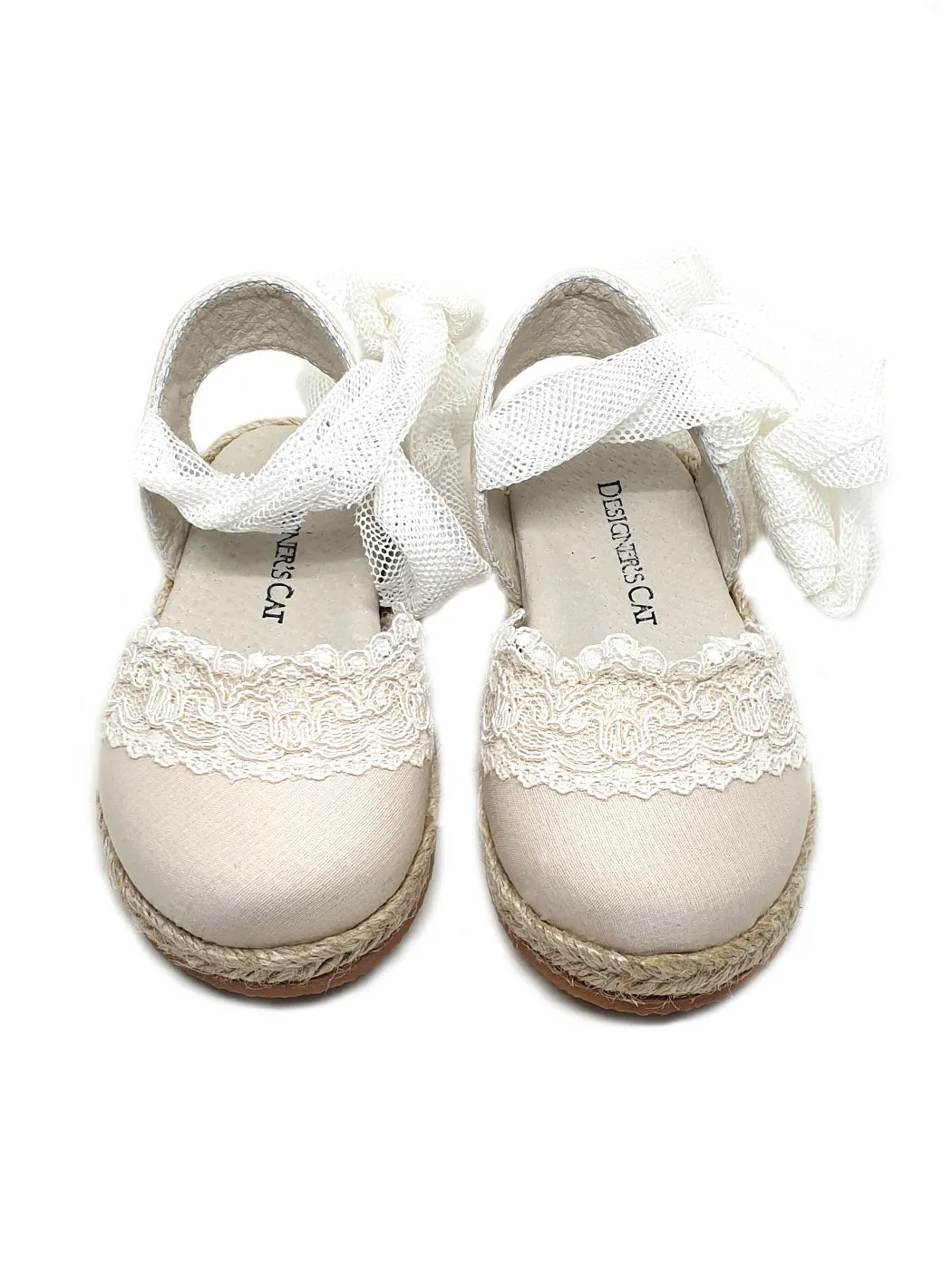 Baptismal Baby shoe Espadrille for girl - VEDA pink