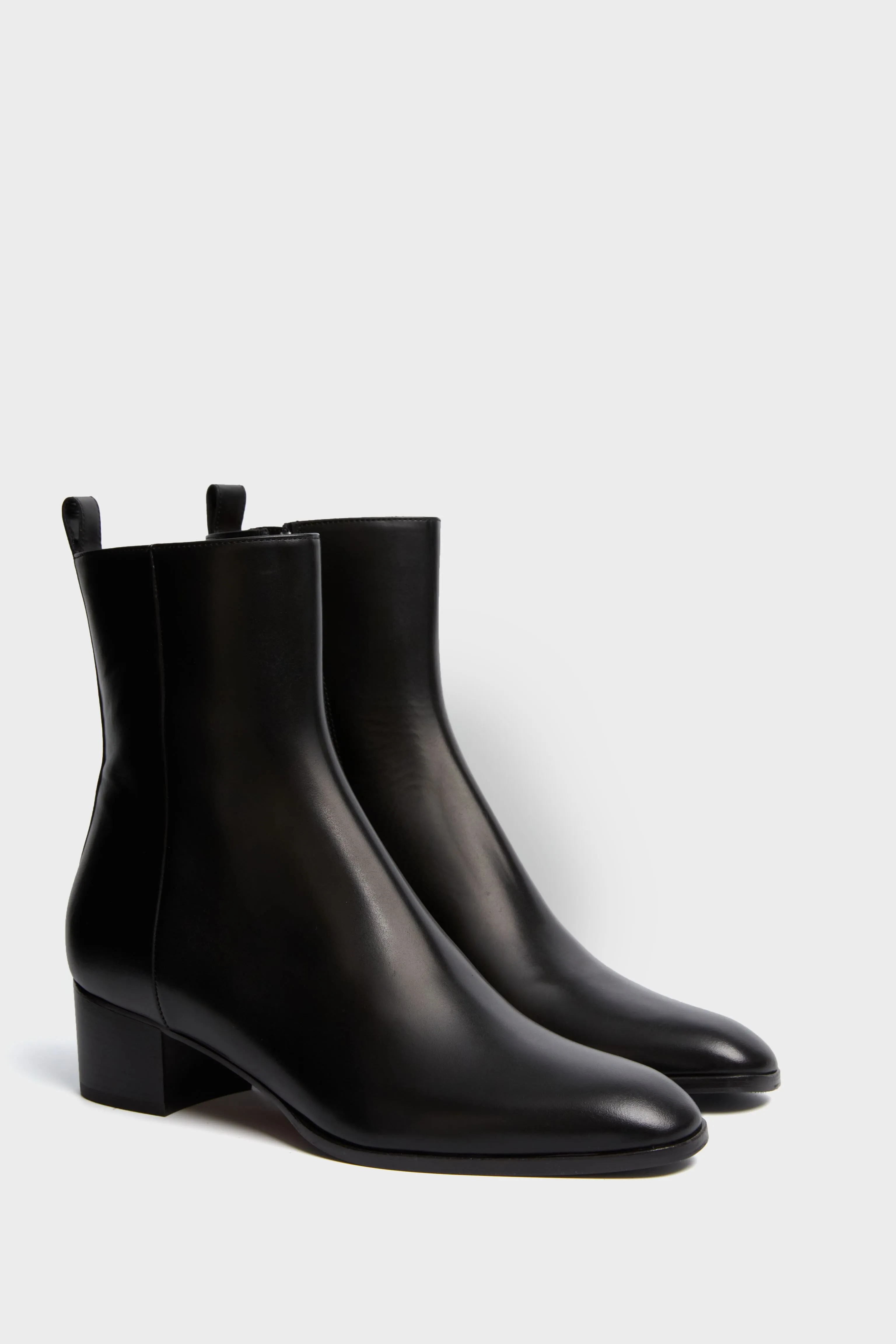 Black Calf Leather & Black Gros-Grain L'Irrequieta Boots