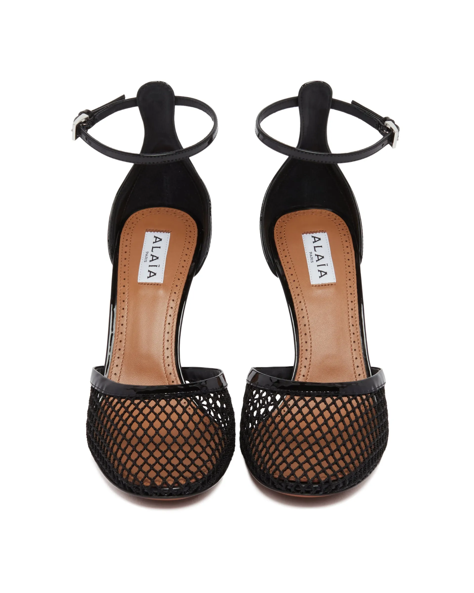 Black Heel Fishnet Pumps