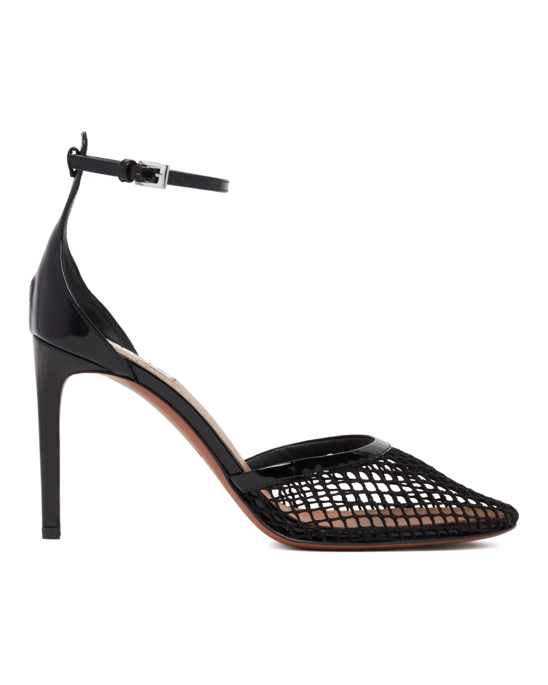 Black Heel Fishnet Pumps