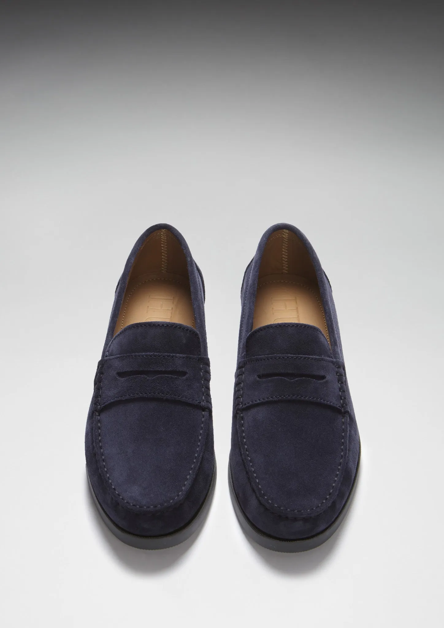 Boat Loafers, navy blue suede