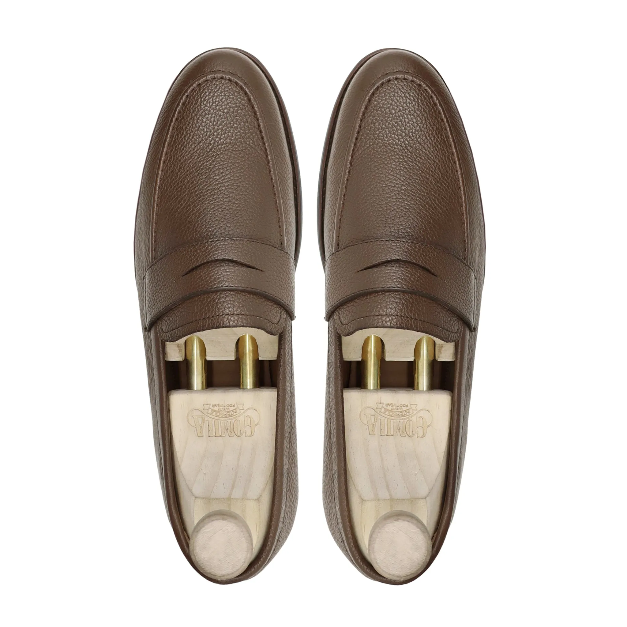 Bruin - Men's Brown Pebble Grain Leather Loafer