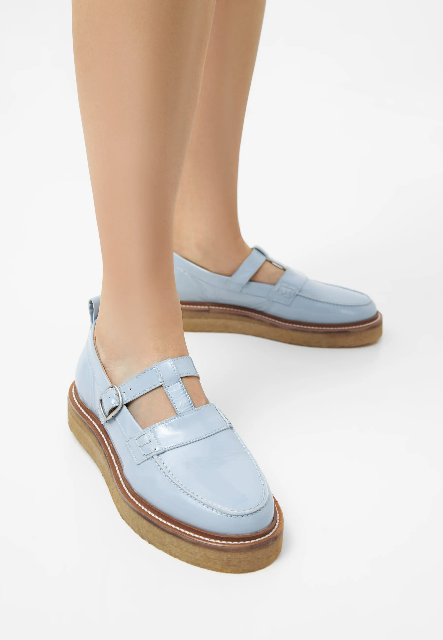 Casdea Blue Patent Loafers