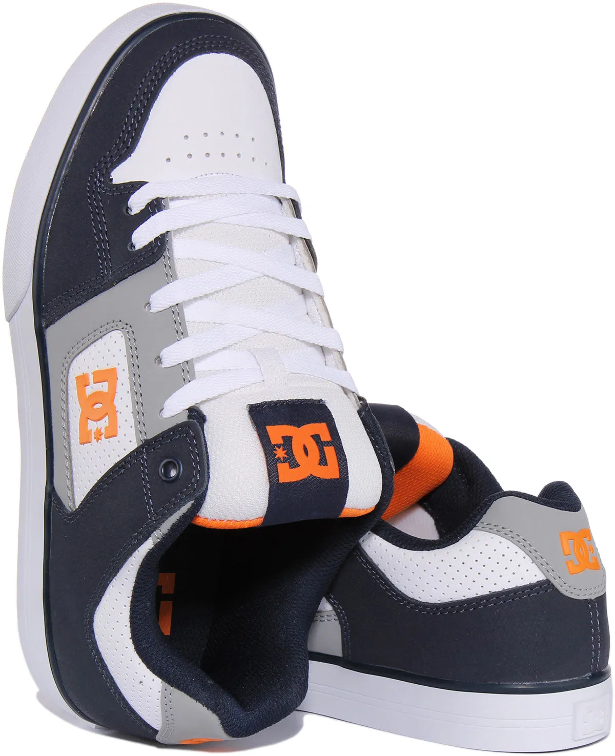 Dc Shoes Pure In White Navy For Men