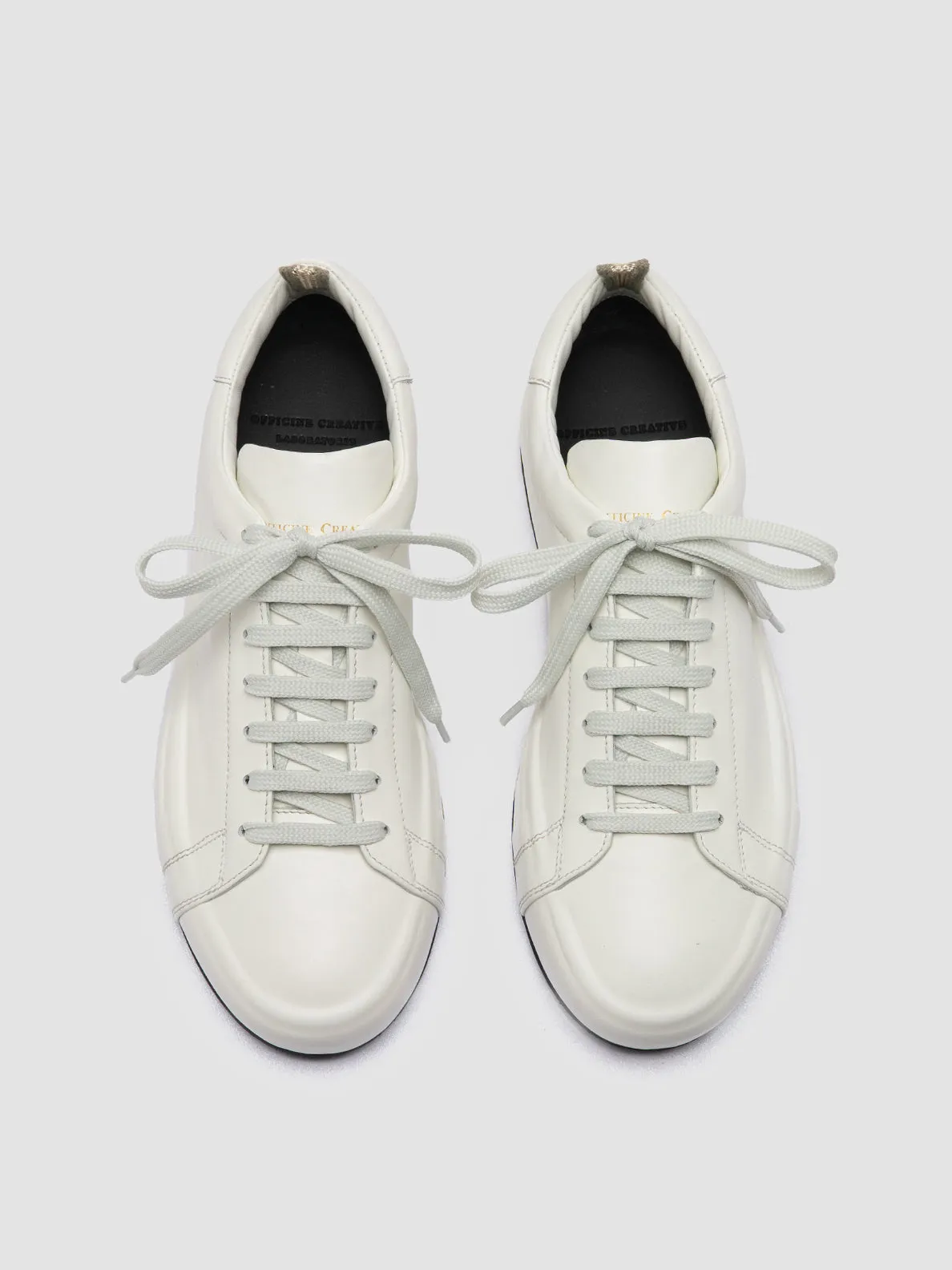 EASY 101 - White Leather Low Top Sneakers