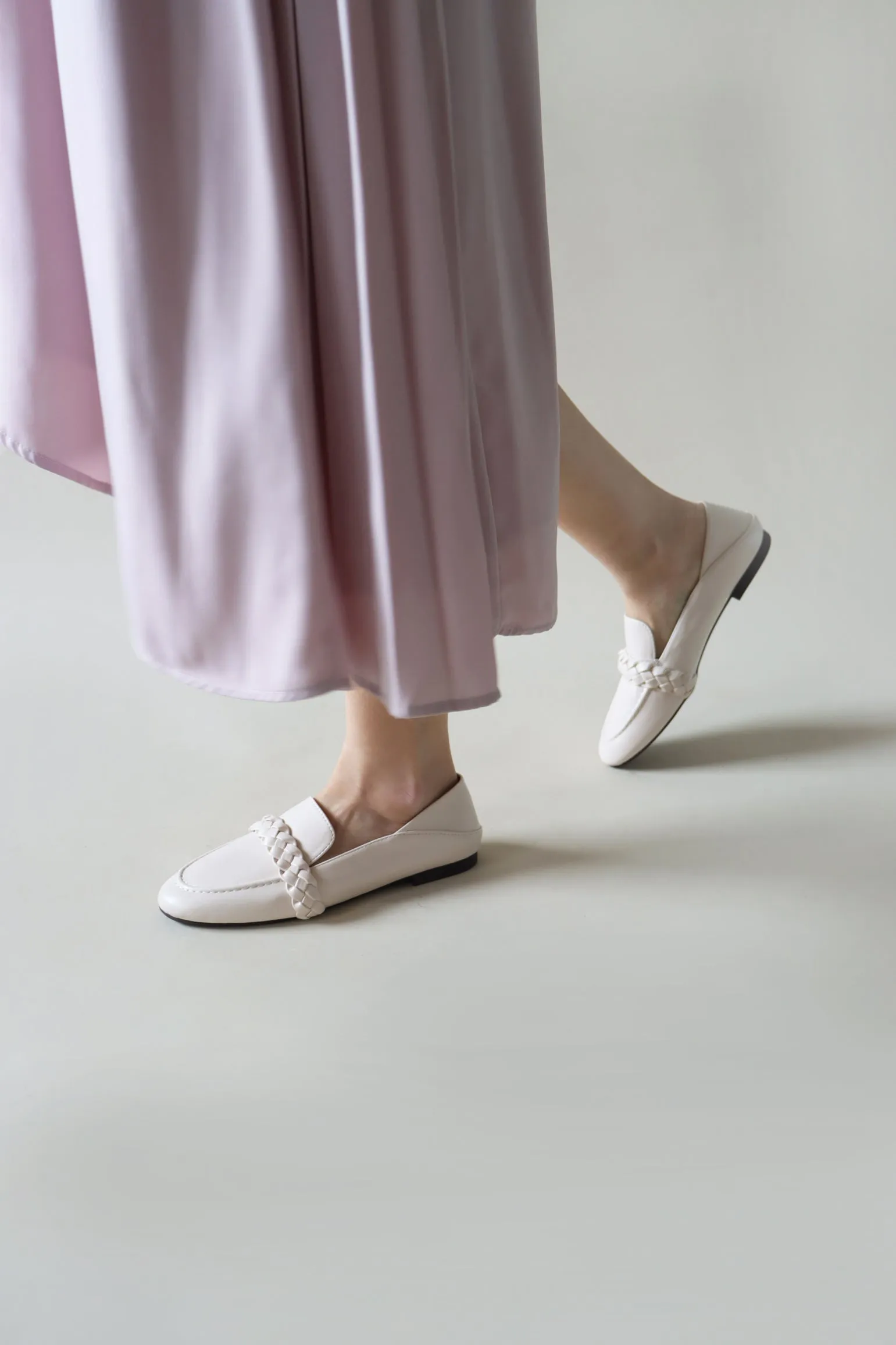 Edith Braided Loafers (Off White) - Size 35