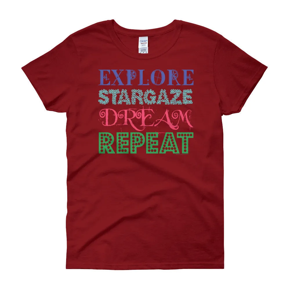 Explore Stargaze Dream Repeat Fitted T-Shirt