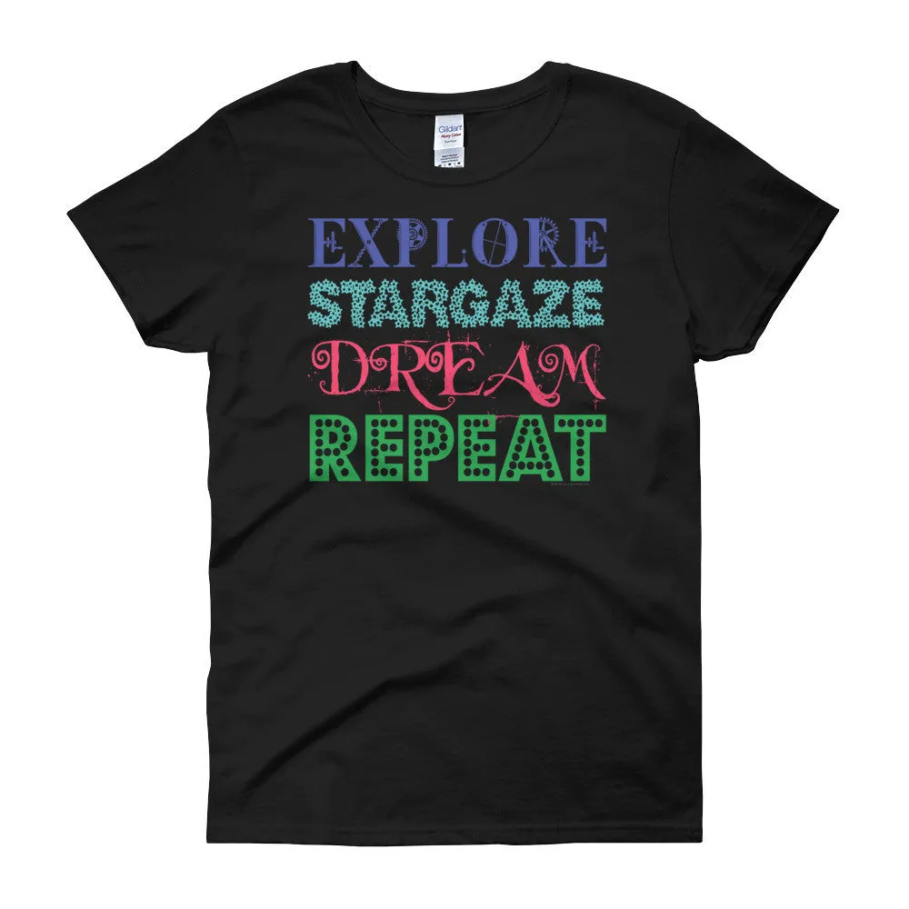 Explore Stargaze Dream Repeat Fitted T-Shirt