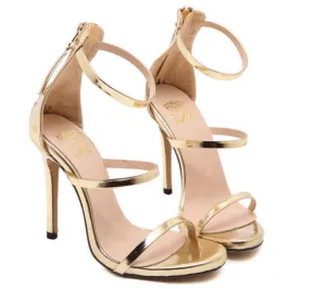 High Heel Sandals - Gold