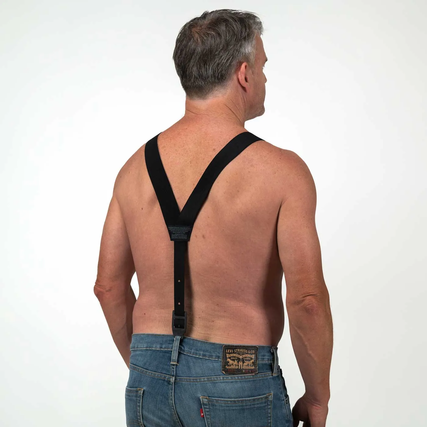 HIKERS® Button Fly Suspenders - Black