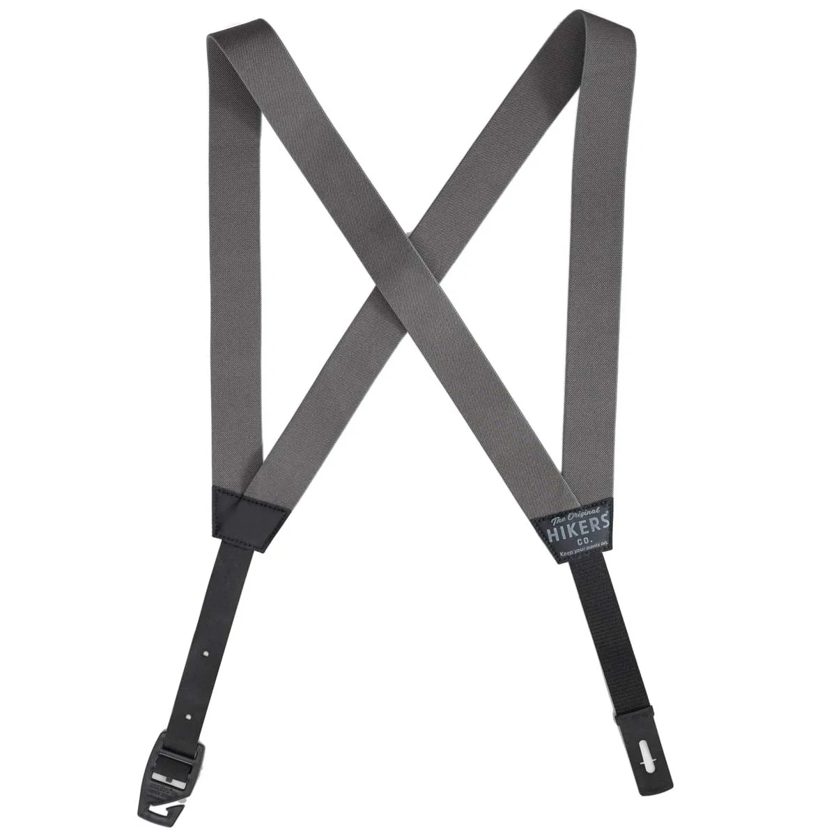 HIKERS® Button Fly Suspenders - Gray/Black