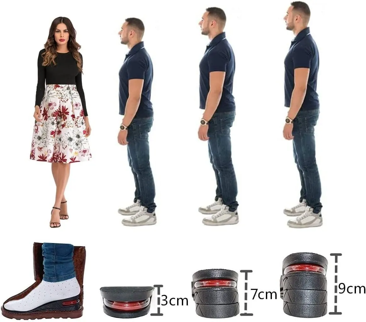 Invisible Height Increased Insole, Men Women Heel Lift - Taller Shoe Insert Pads - Adjustable - More Comfortable Supporting Insole For Unisex