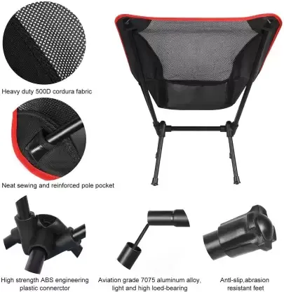 JAG Portable & Compact Ultra Light Folding Chair with Carry Bag