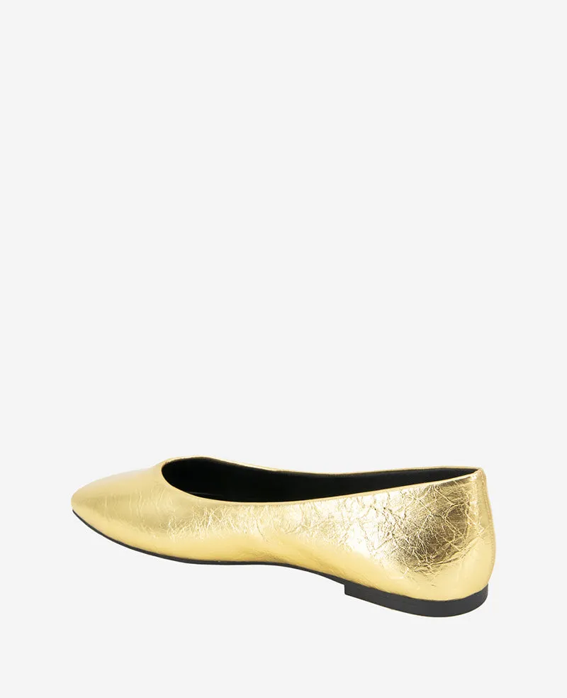 Johanna Metallic Leather Ballet Flat