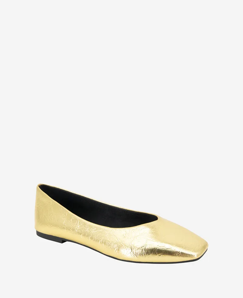 Johanna Metallic Leather Ballet Flat