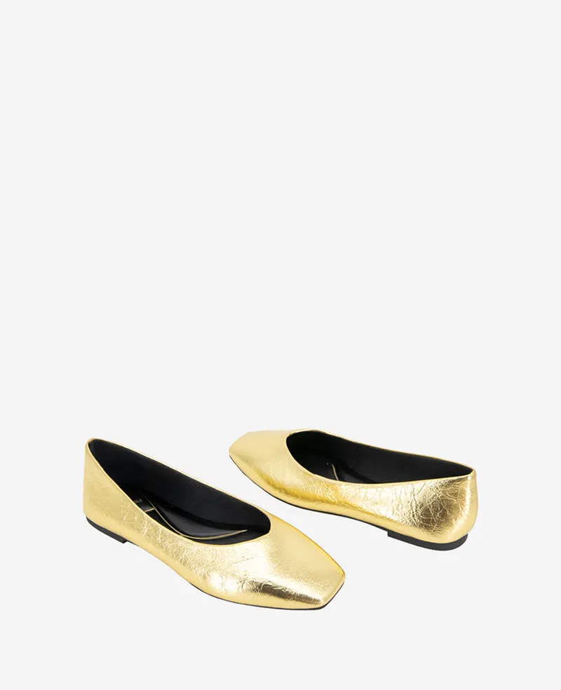 Johanna Metallic Leather Ballet Flat