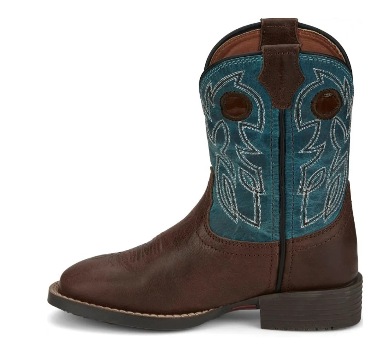 Justin Bowline Junior Walnut Blue Boots