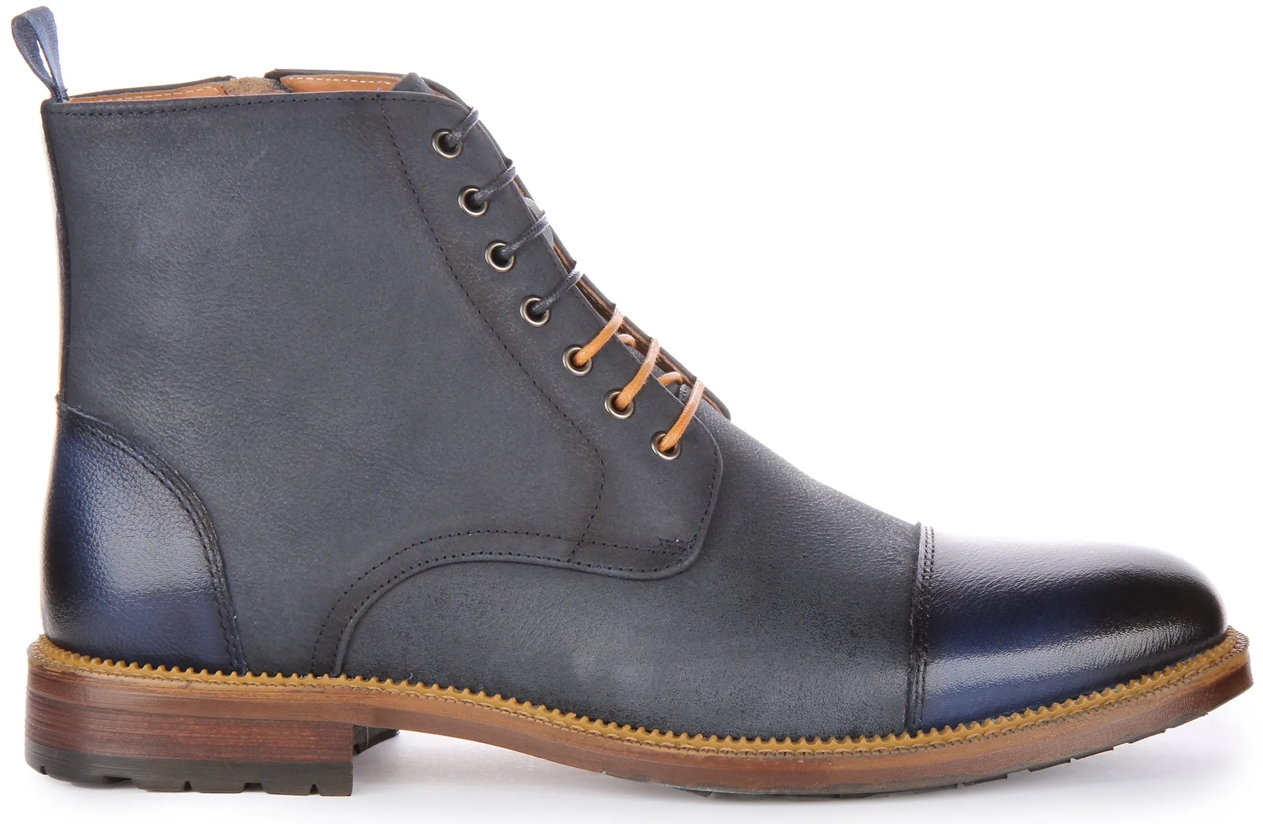 Justinreess England Gael Ankle Boots In Navy