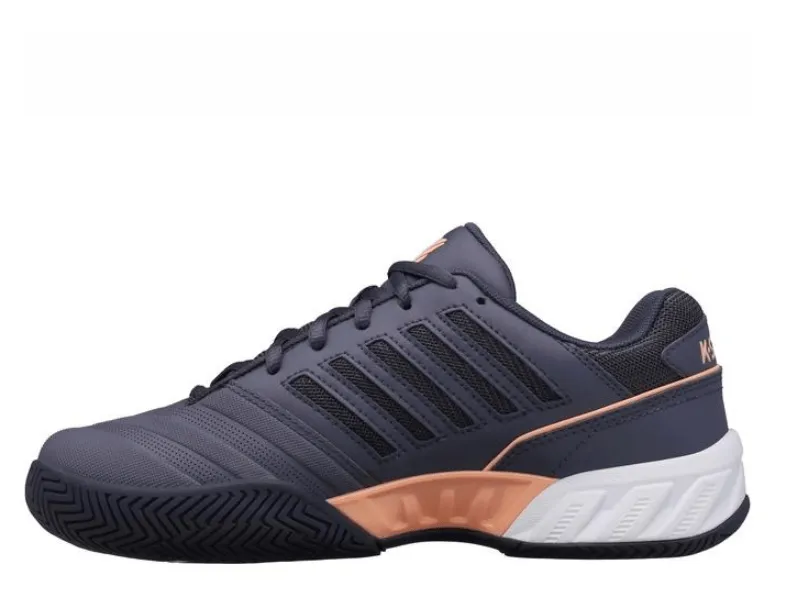 K-Swiss Bigshot Light 4 Ladies Tennis Shoe (Graystone/Peach)