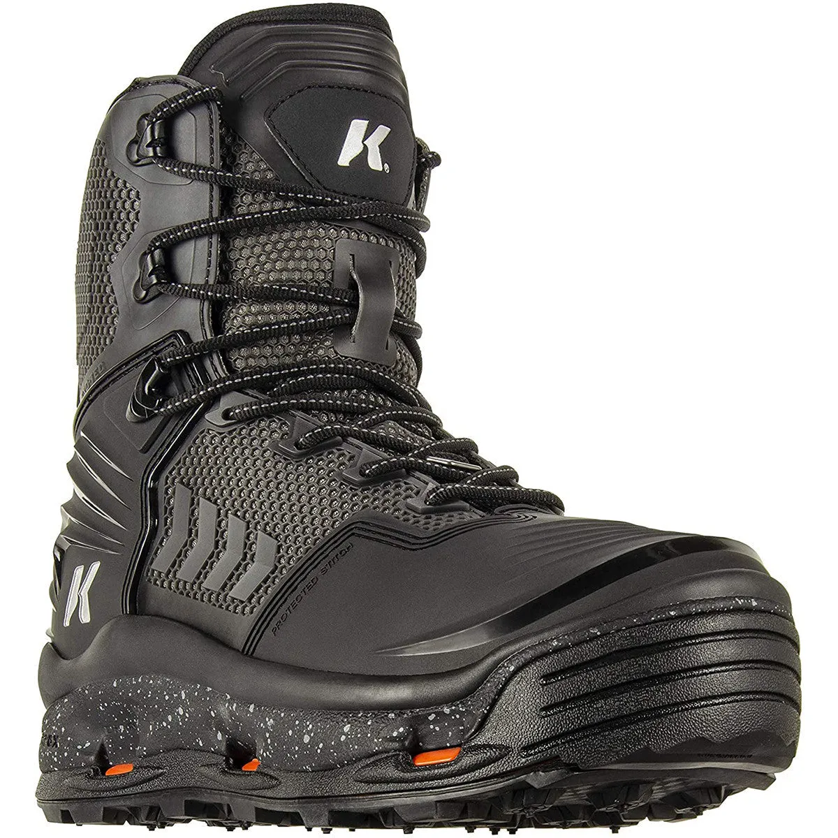 Korkers River Ops Fishing Boots with Felt and Vibram Soles - Black