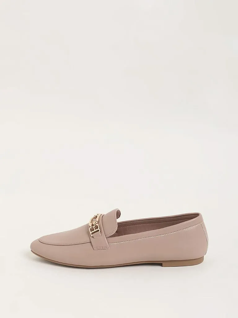 LUNA BLU Taupe Loafers