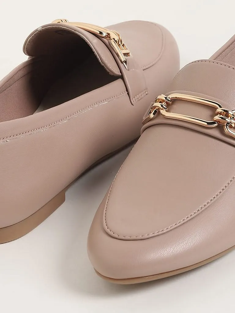 LUNA BLU Taupe Loafers