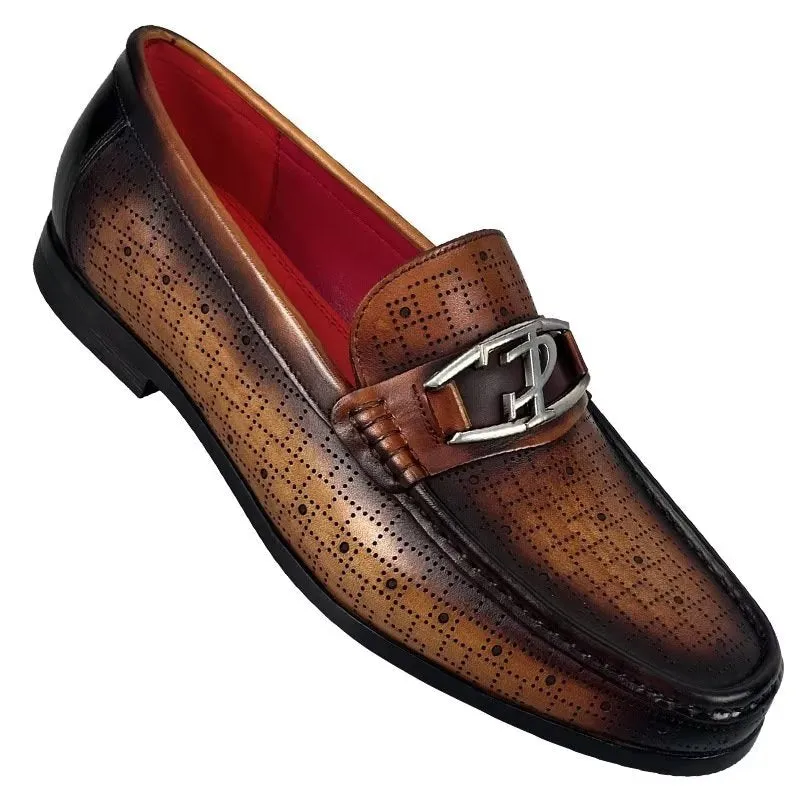 LuxeLeather Modish Genuine Leather Slip On Loafers