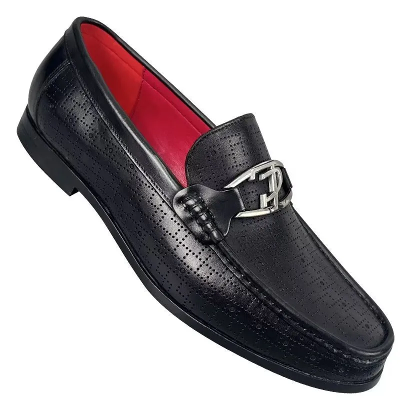 LuxeLeather Modish Genuine Leather Slip On Loafers