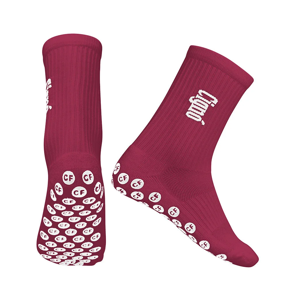 MAROON CIGNO GRIP SOCKS