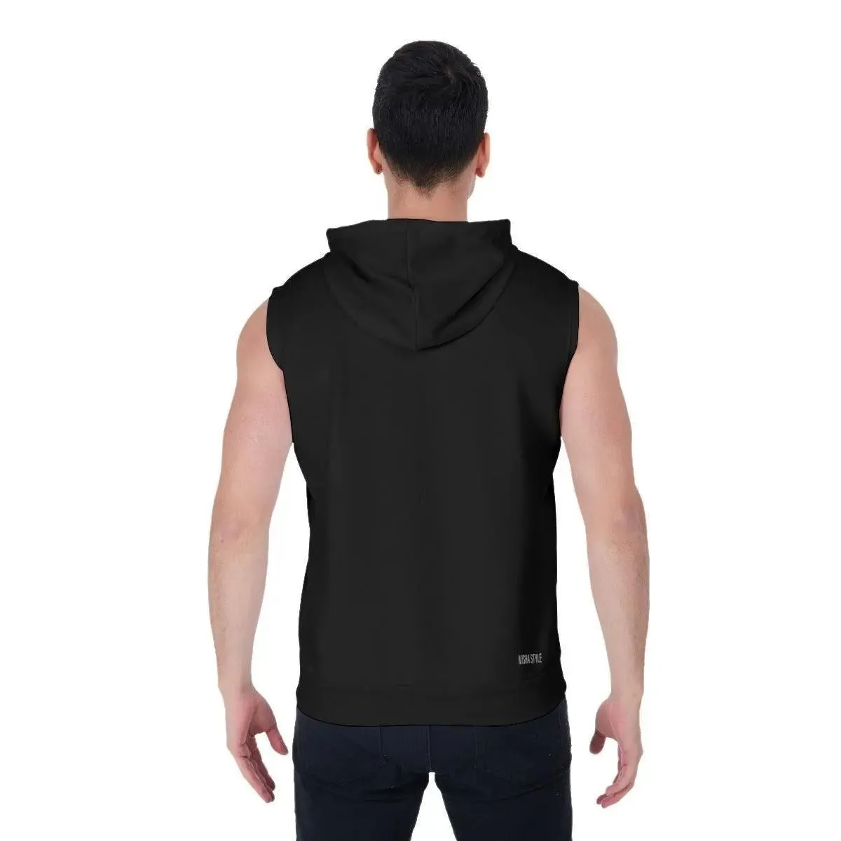 Misha Men's Zipper-Up Sleeveless Hoodie