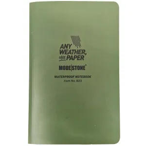 Modestone Flexible Waterproof Notebook 4 5/8" x 7 3/16" - Green