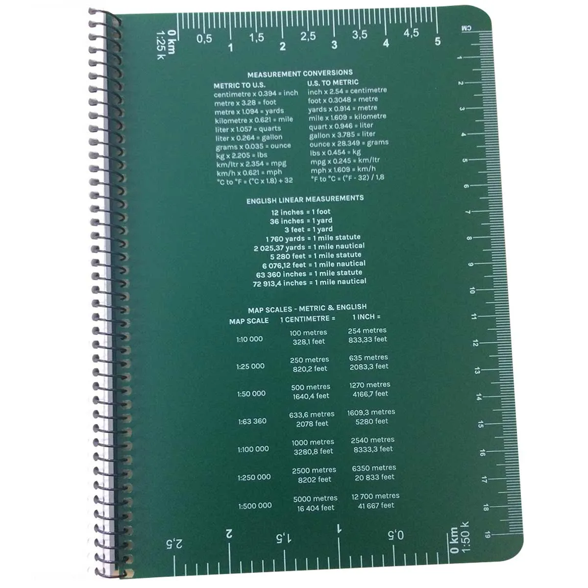 Modestone Side Spiral Waterproof Notebook A5 - Green