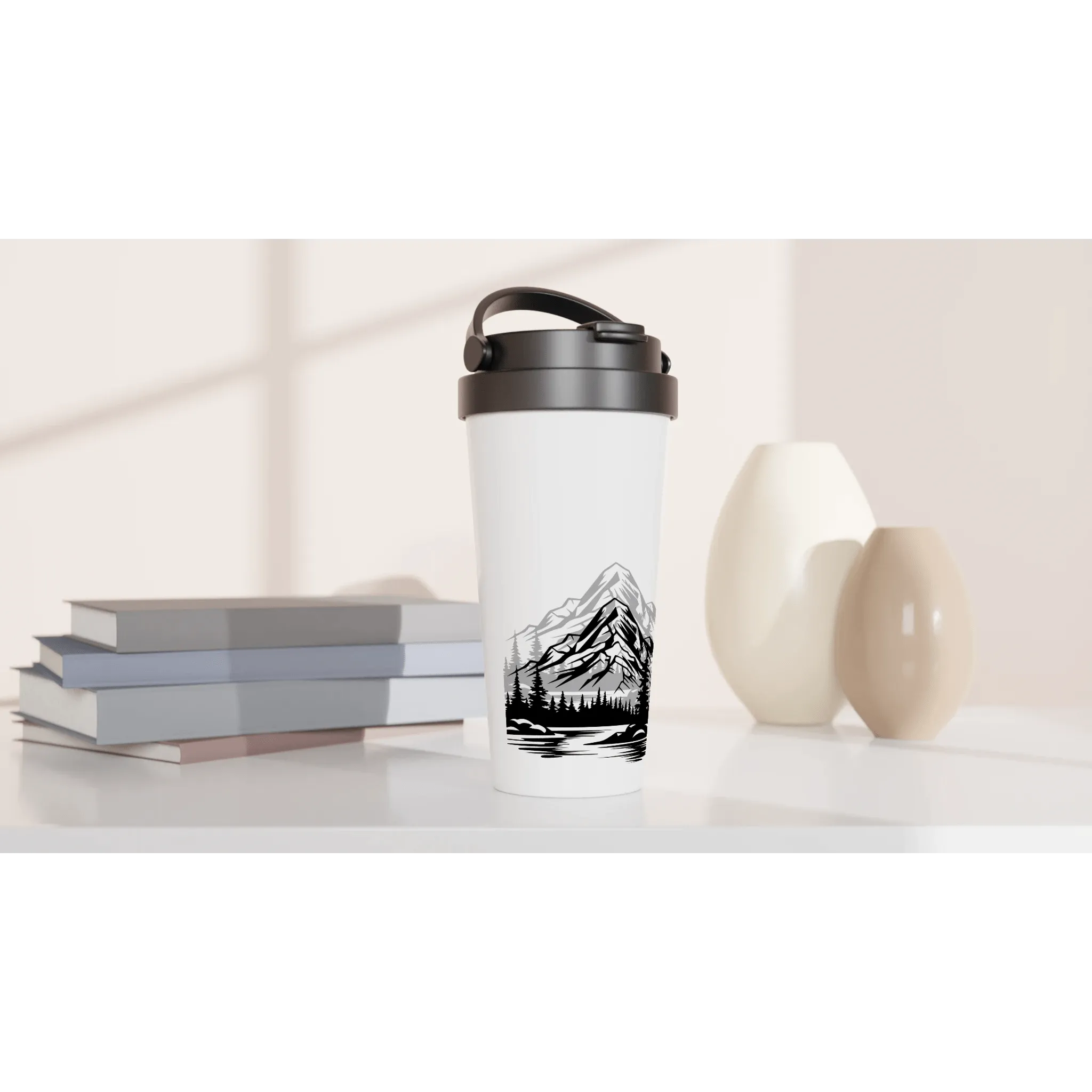 Mountain & Pine Tree Silhouette Tumbler