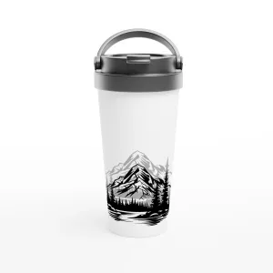 Mountain & Pine Tree Silhouette Tumbler