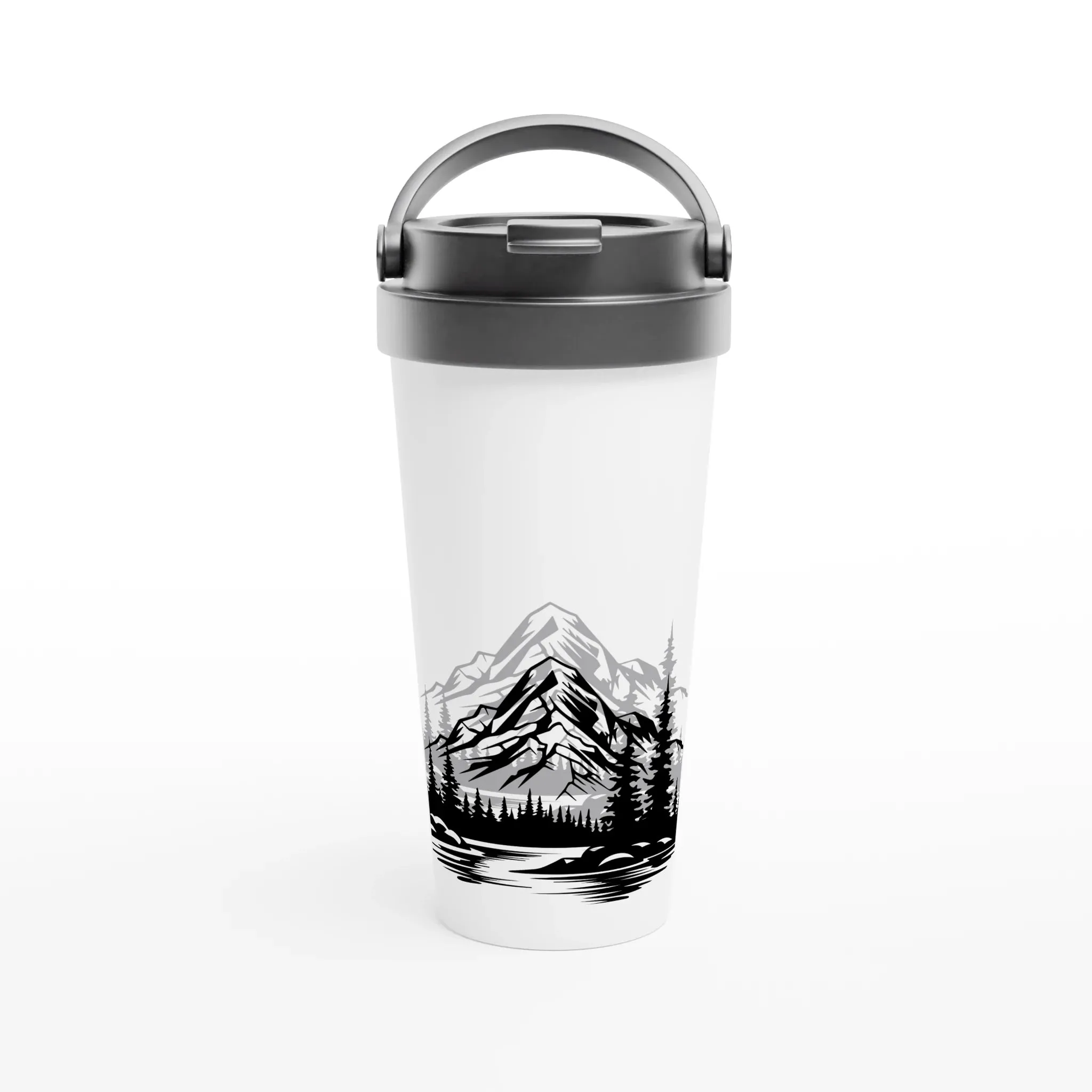 Mountain & Pine Tree Silhouette Tumbler