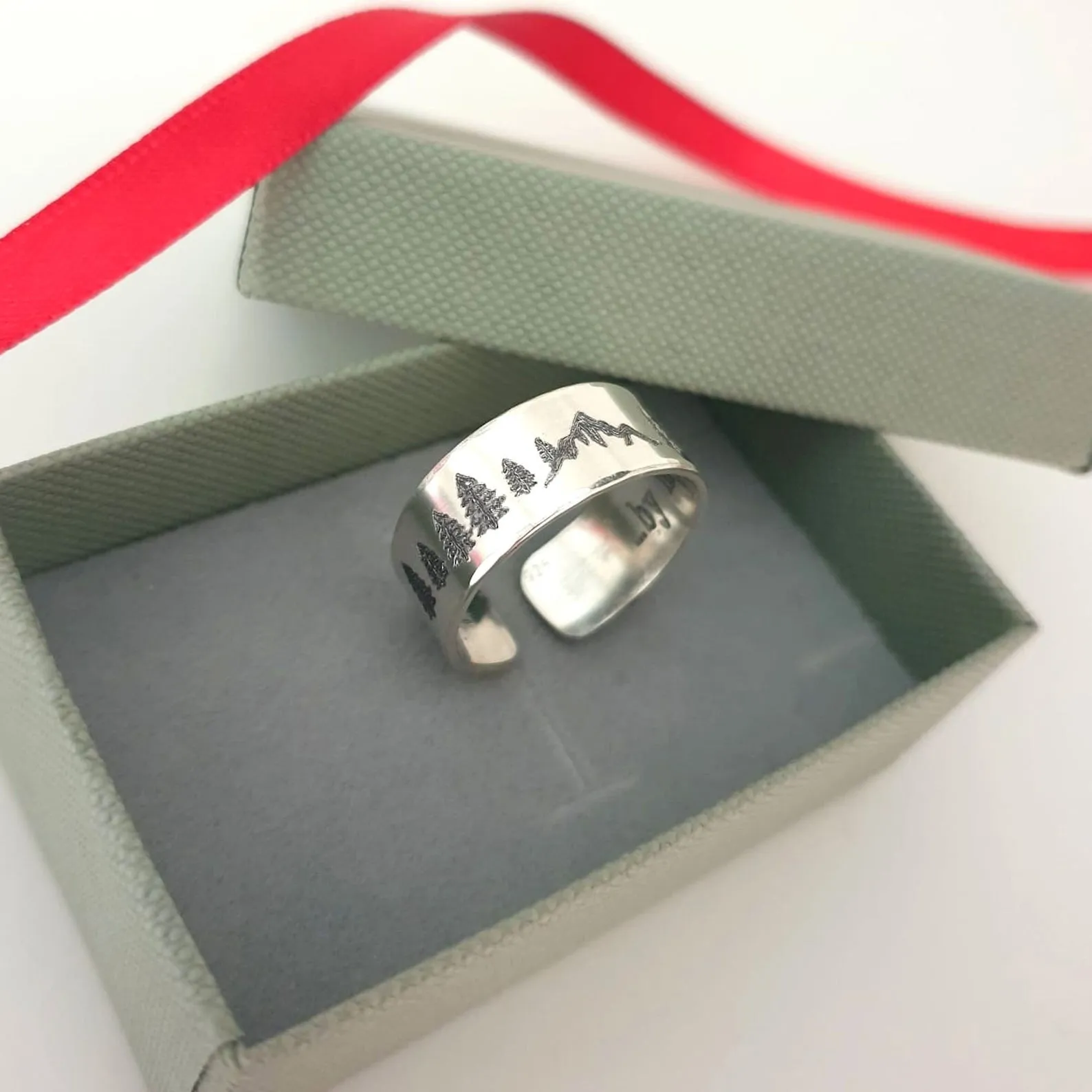 Mountain Ring - Personalized Gift For Hiker