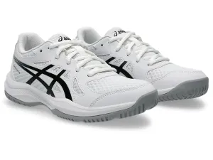 NEW - Asics Upcourt GS 6 Junior Court Shoes, White / Black