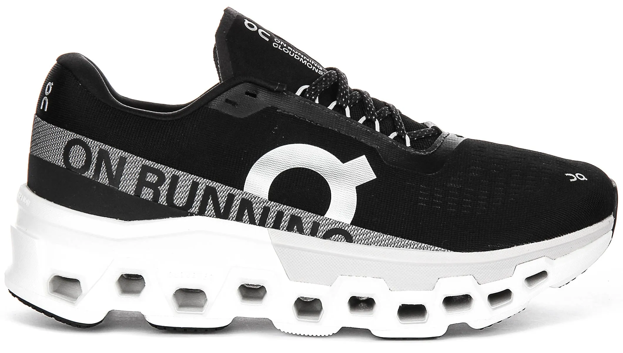 On Running Cloudmonster 2 In Black White For Men