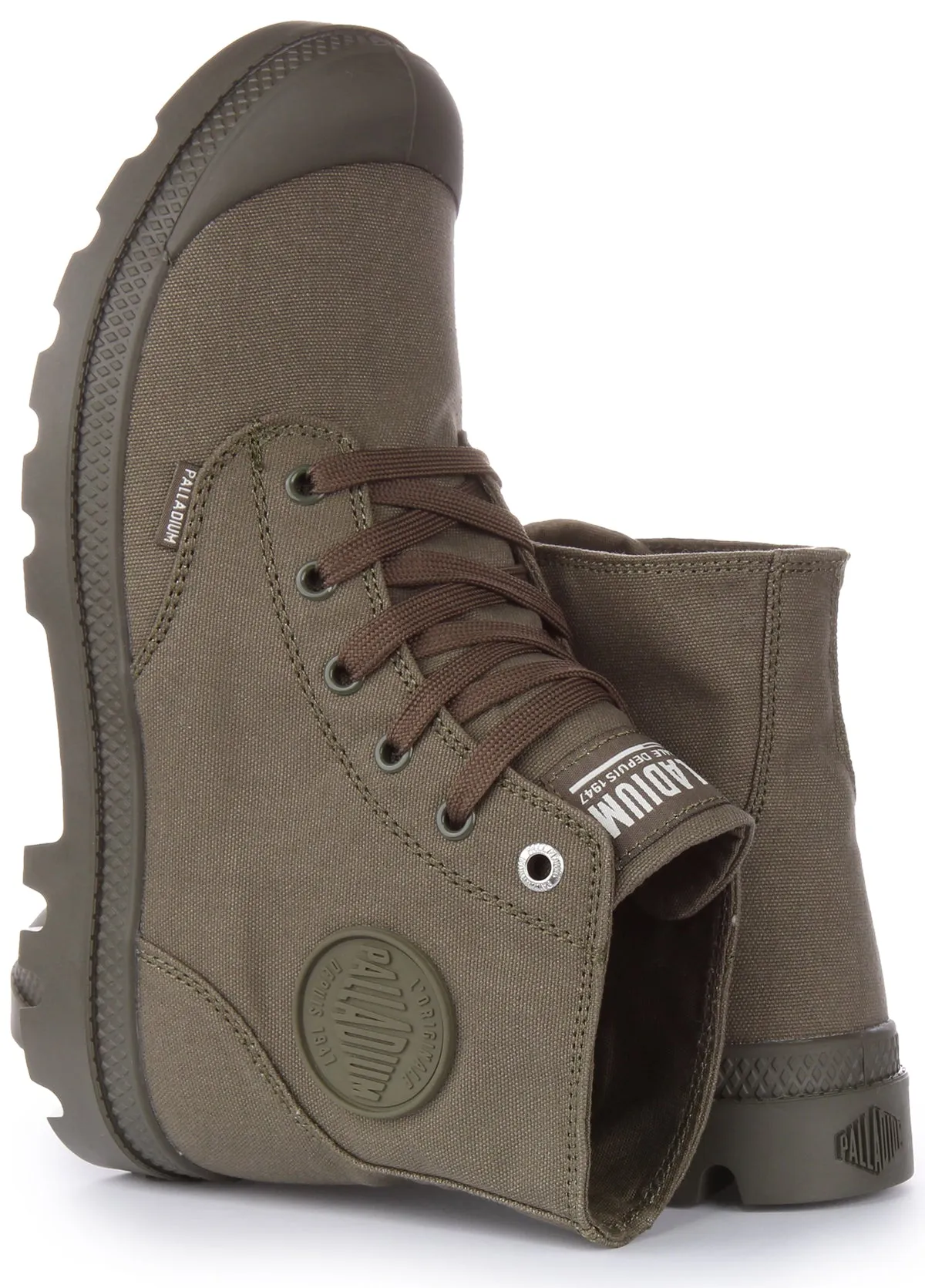 Palladium Mono Chrome Boots In Olive