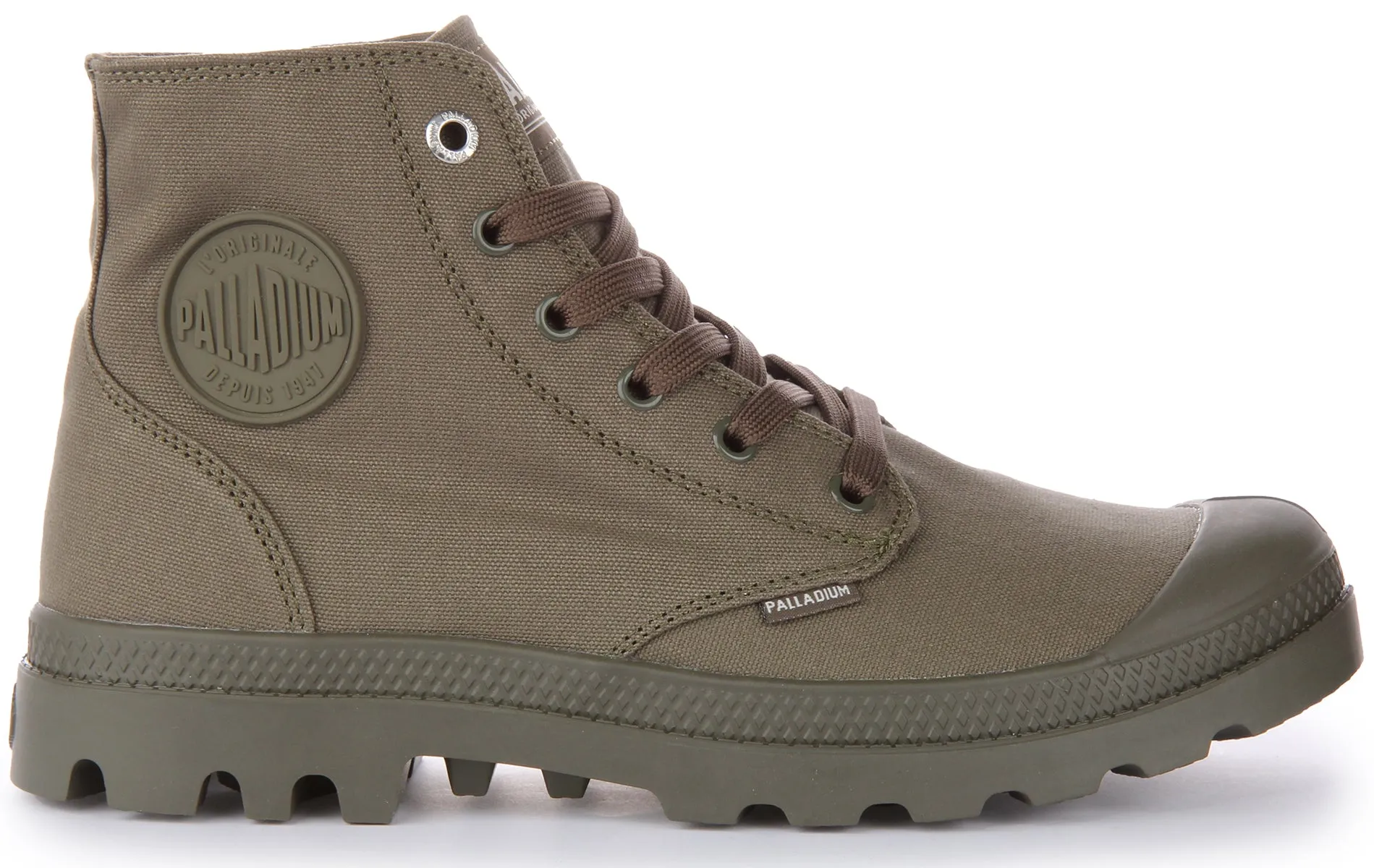 Palladium Mono Chrome Boots In Olive