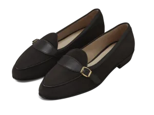 Sagan Buckle in Lusitanias Dark Brown Asteria Suede