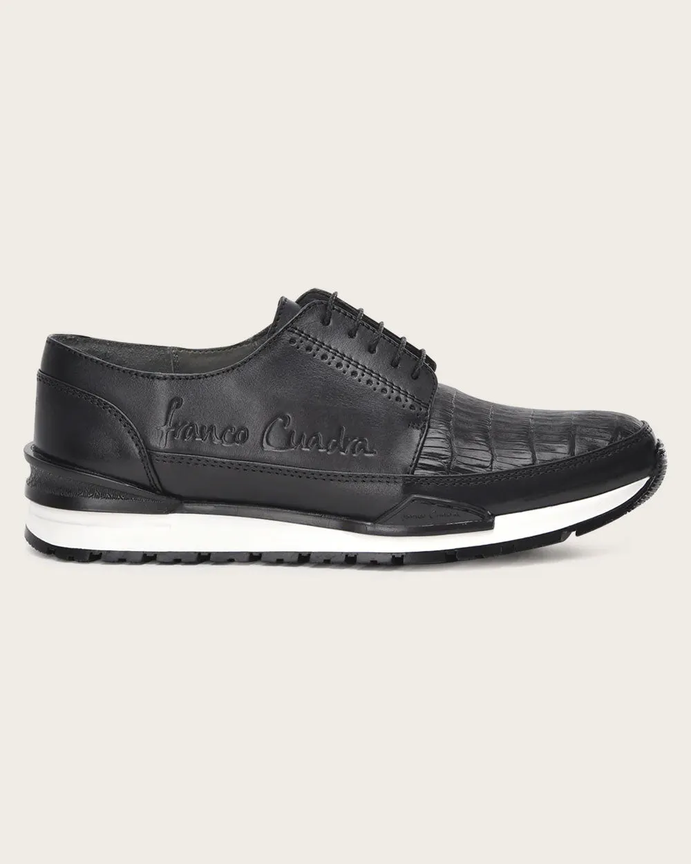 Sneakers black ultra exotic leather