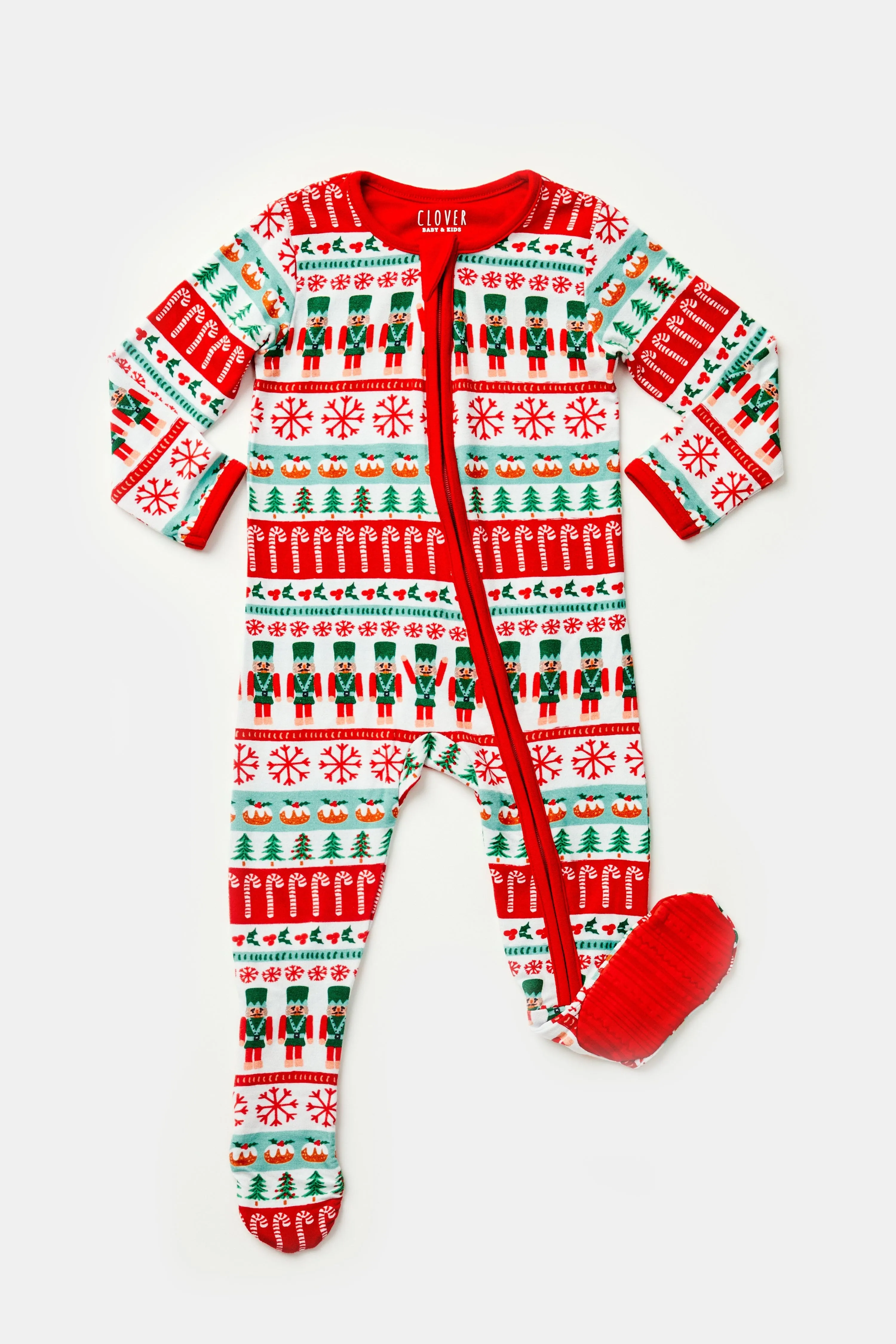 Soft & Stretchy Zipper Footie | Fair Isle