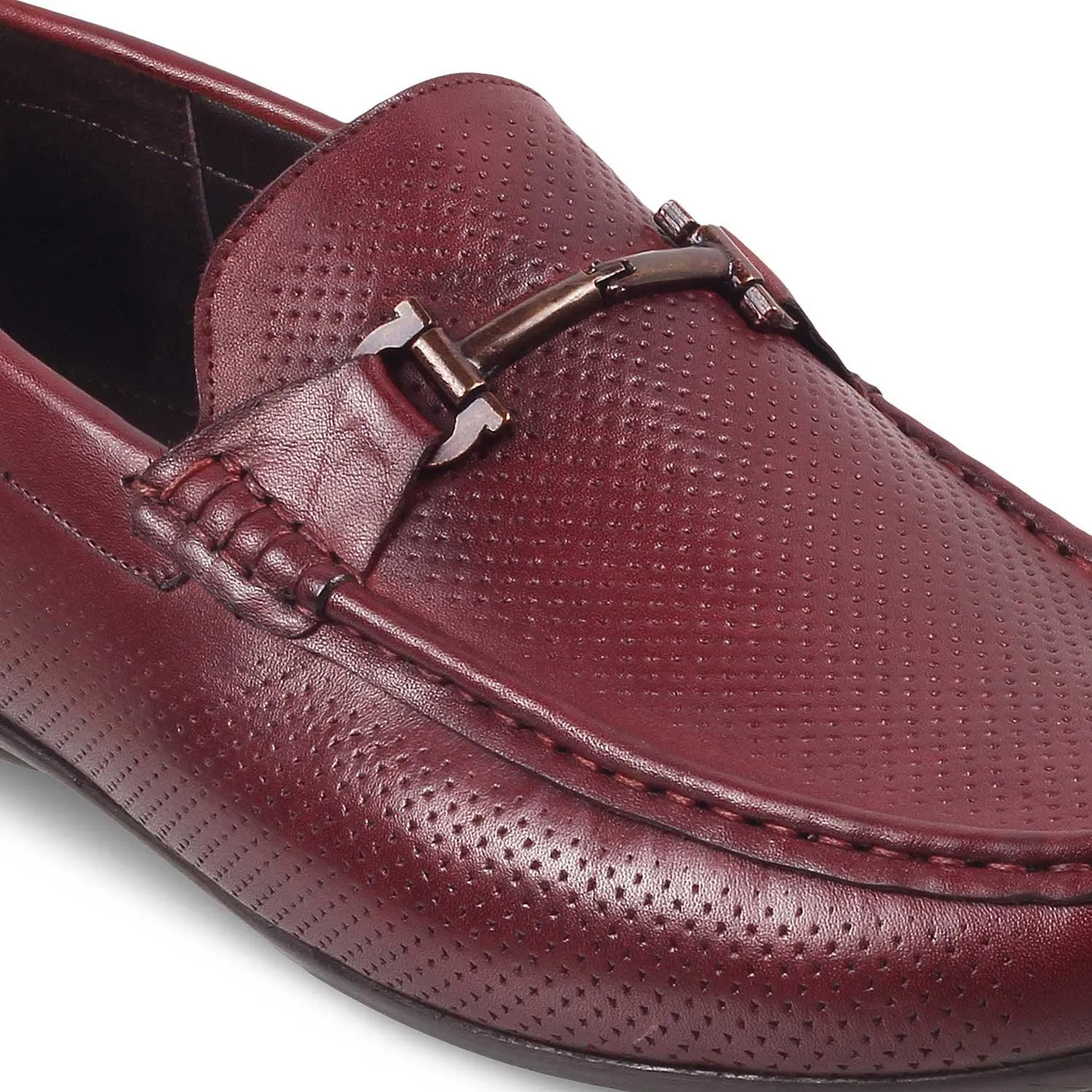 The Osteel-2 Wine Men's Leather Loafers